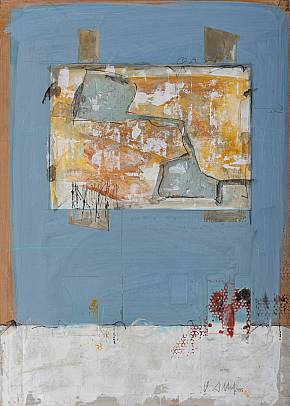 ohne Titel  Acryl / Papiere auf Holz 