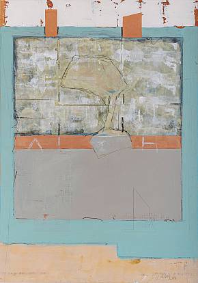ohne Titel  Acryl / Papiere auf Holz 